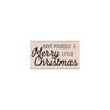 Merry Little Christmas Woodblock Stamp