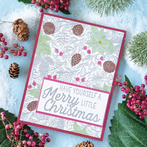 Merry Little Christmas Woodblock Stamp