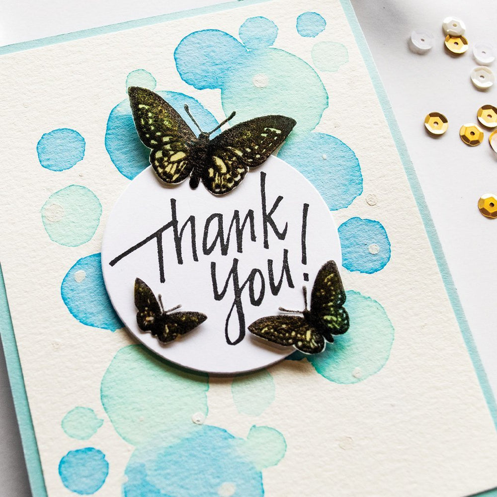 From the Vault Butterfly Woodblock Stamp