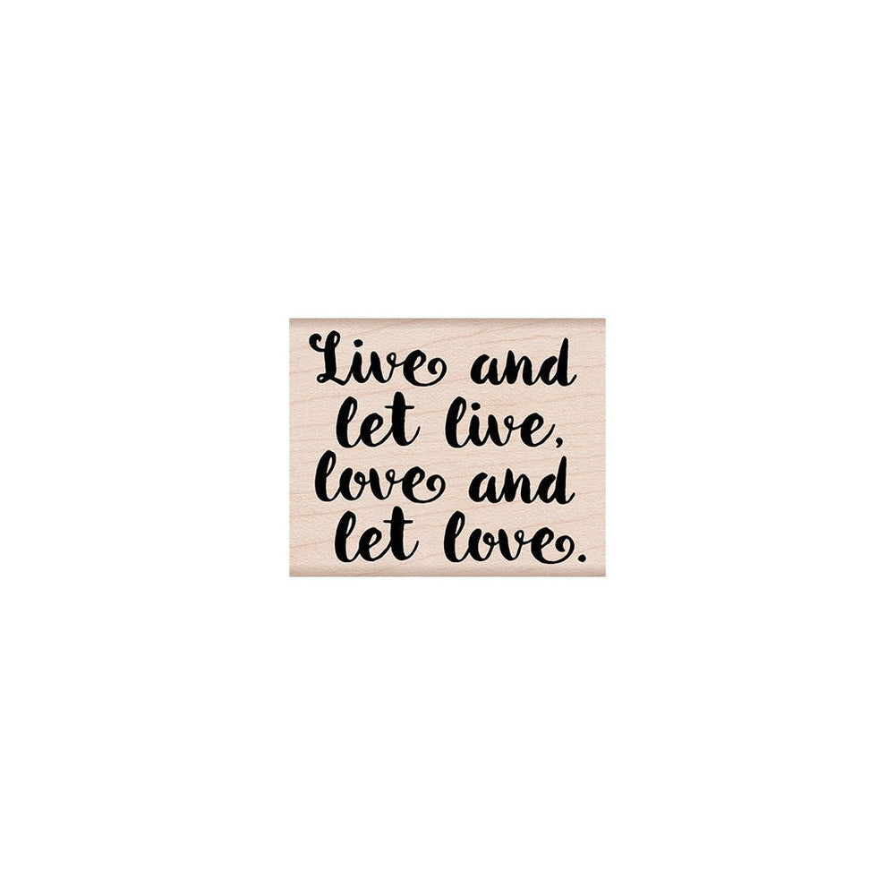 Live and Let Love Woodblock Stamp