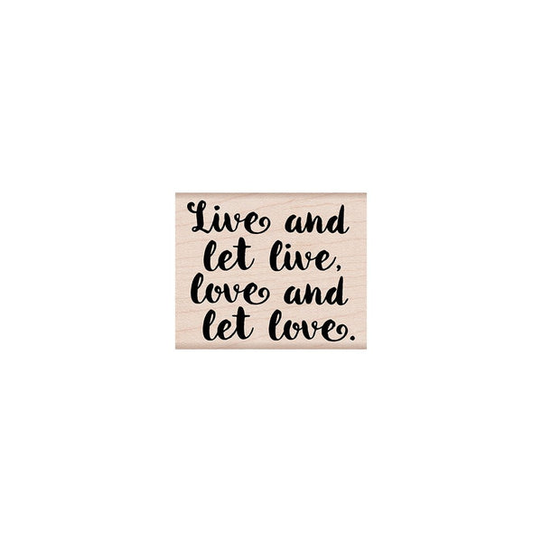 Live and Let Love Woodblock Stamp