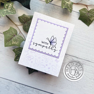 With Sympathy Butterfly Woodblock Stamp
