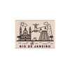 Destination Rio De Janeiro Woodblock Stamp
