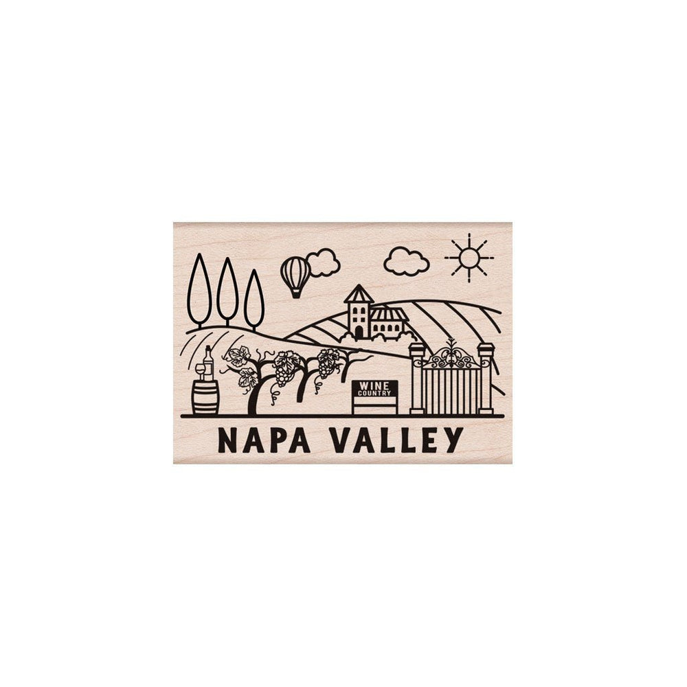 Destination Napa Valley Woodblock Stamp
