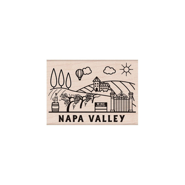 Destination Napa Valley Woodblock Stamp