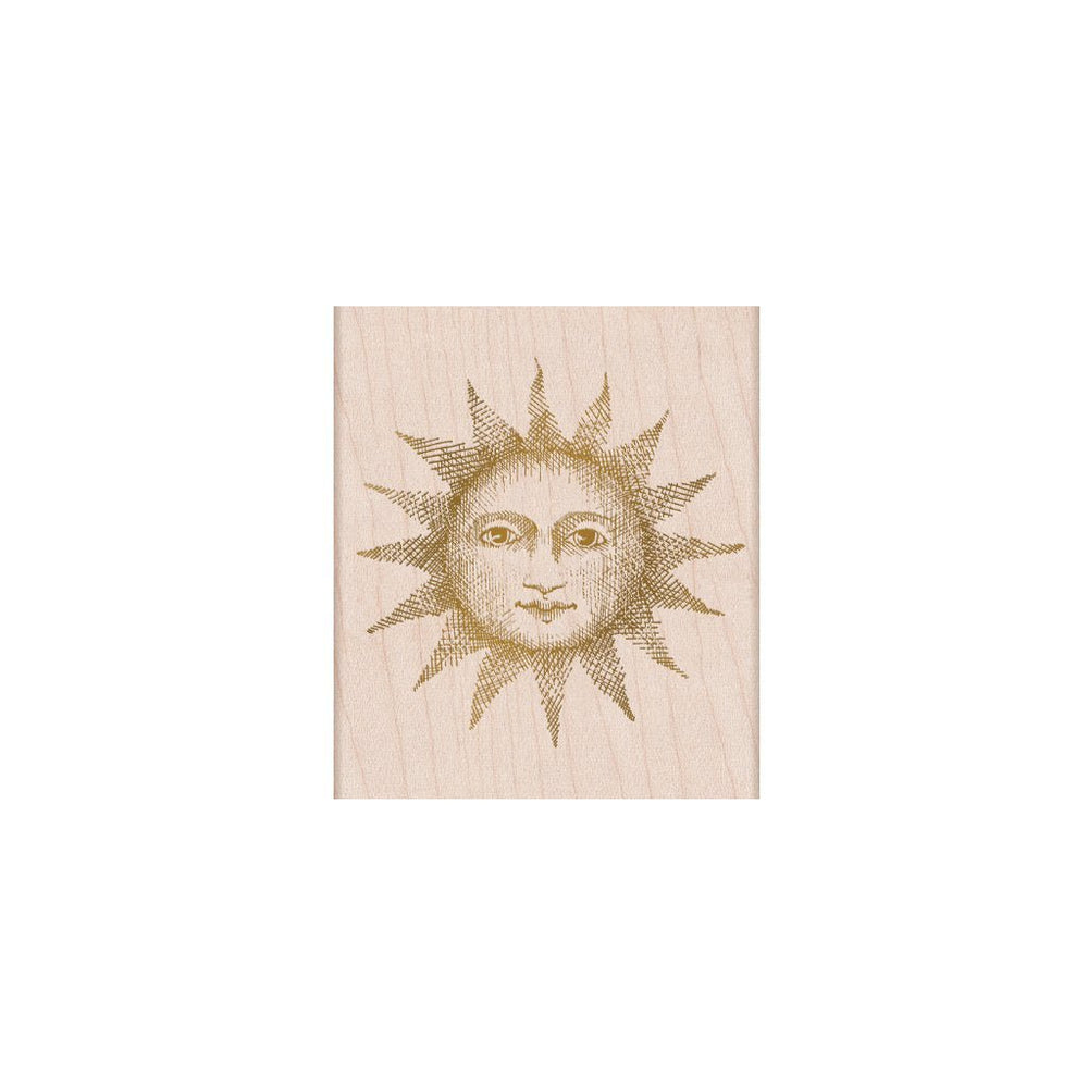 From the Vault Etched Serene Sun Woodblock Stamp