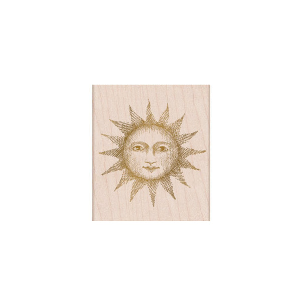 From the Vault Etched Serene Sun Woodblock Stamp