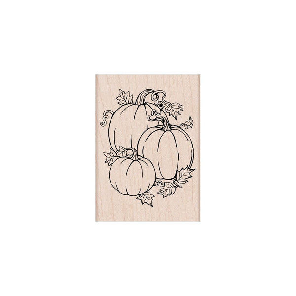 Pumpkin Bunch Woodblock Stamp
