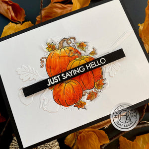 Pumpkin Bunch Woodblock Stamp