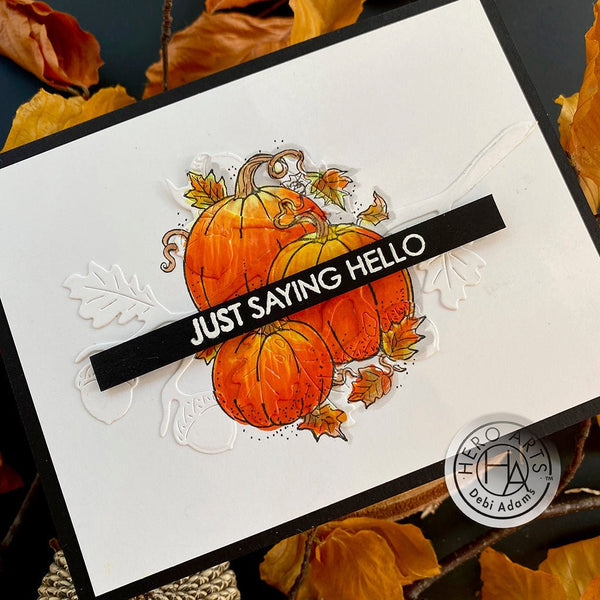 Pumpkin Bunch Woodblock Stamp
