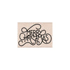 Flowy Merry Christmas Woodblock Stamp