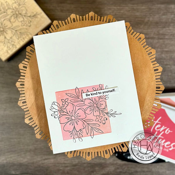 Floral Blooms Woodblock Stamp