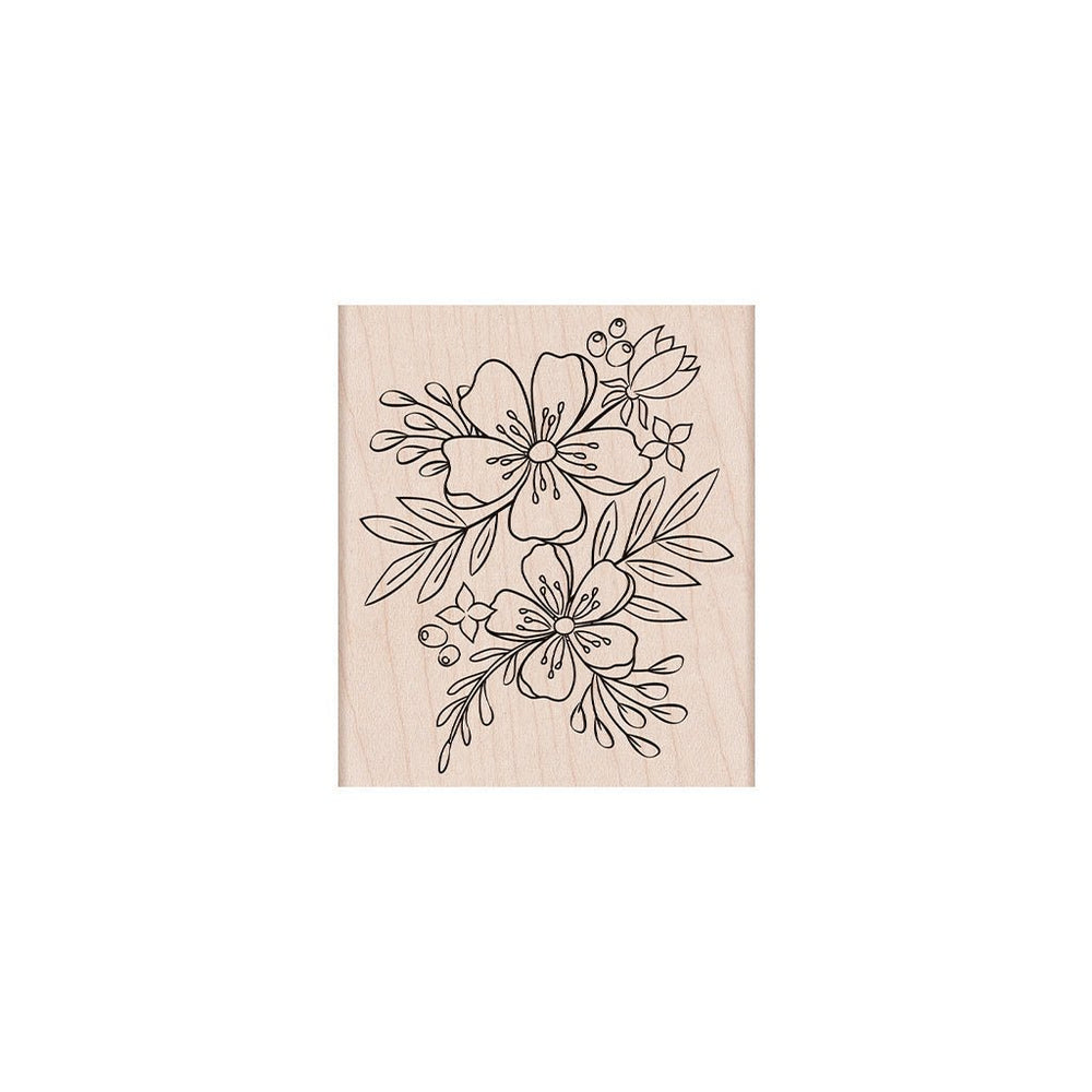Floral Blooms Woodblock Stamp