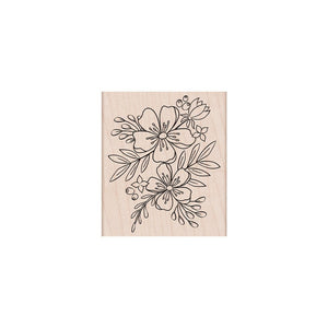 Floral Blooms Woodblock Stamp