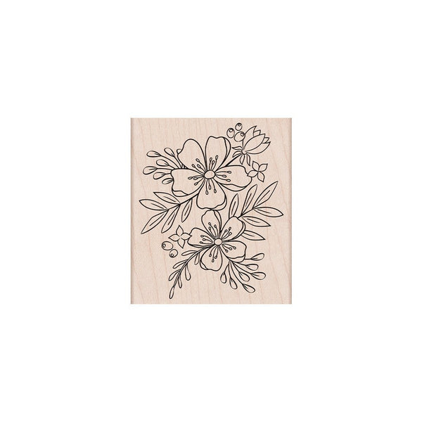 Floral Blooms Woodblock Stamp