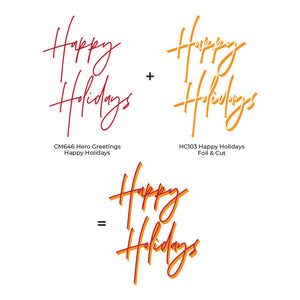 Happy Holidays Foil & Cut