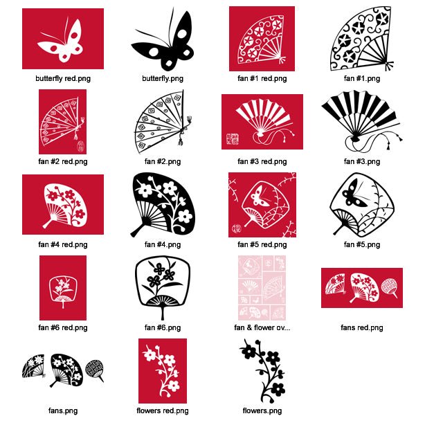 Fans & Flowers Digital Kit