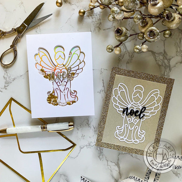 Stained Glass Angel Hot Foil Plate