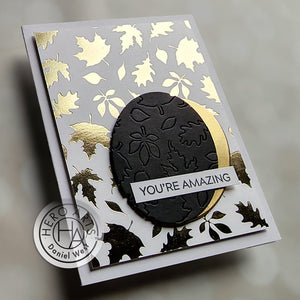 Fall Leaves Hot Foil Plate