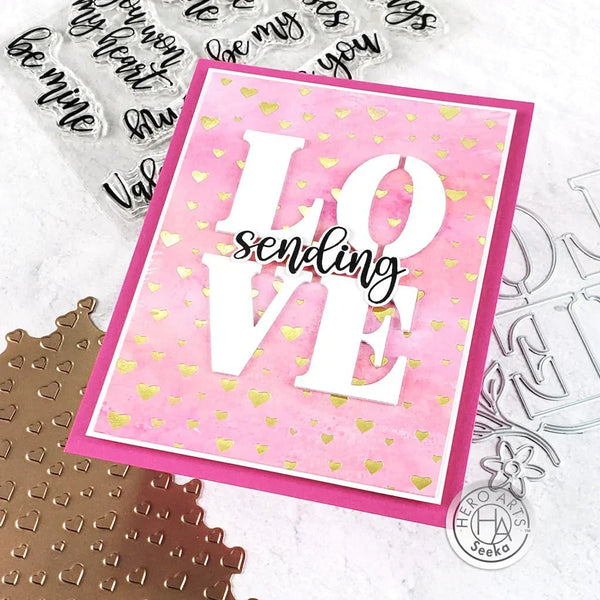 Hearts Hot Foil Plate