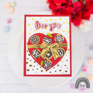 Hearts Hot Foil Plate