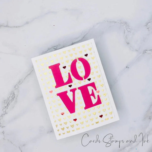 Hearts Hot Foil Plate