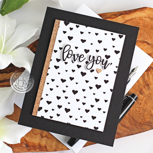 Hearts Hot Foil Plate