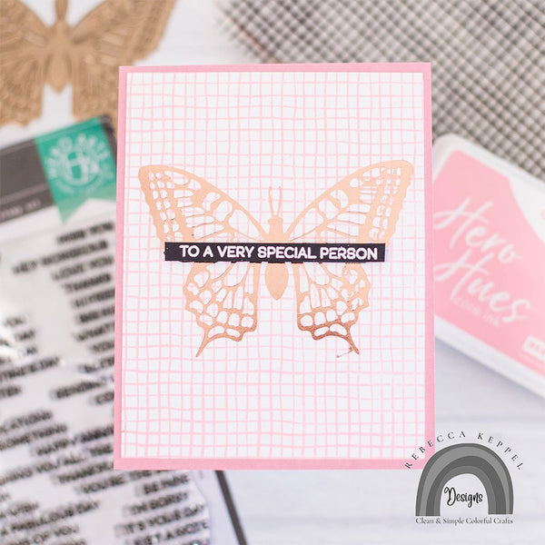 Butterfly Hot Foil Plate