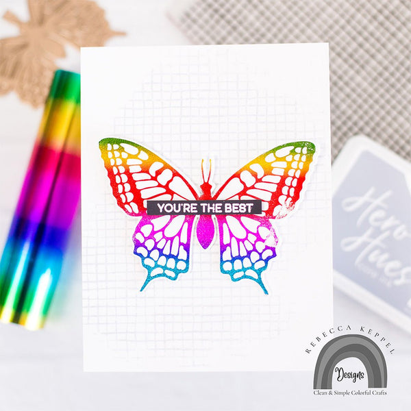 Butterfly Hot Foil Plate