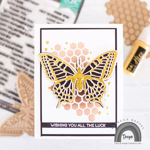 Butterfly Hot Foil Plate