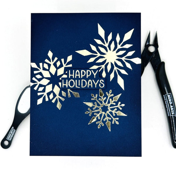 Three Snowflakes Hot Foil Plate