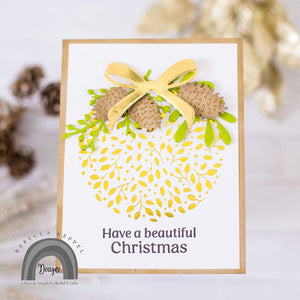Leaves and Dots Hot Foil Plate