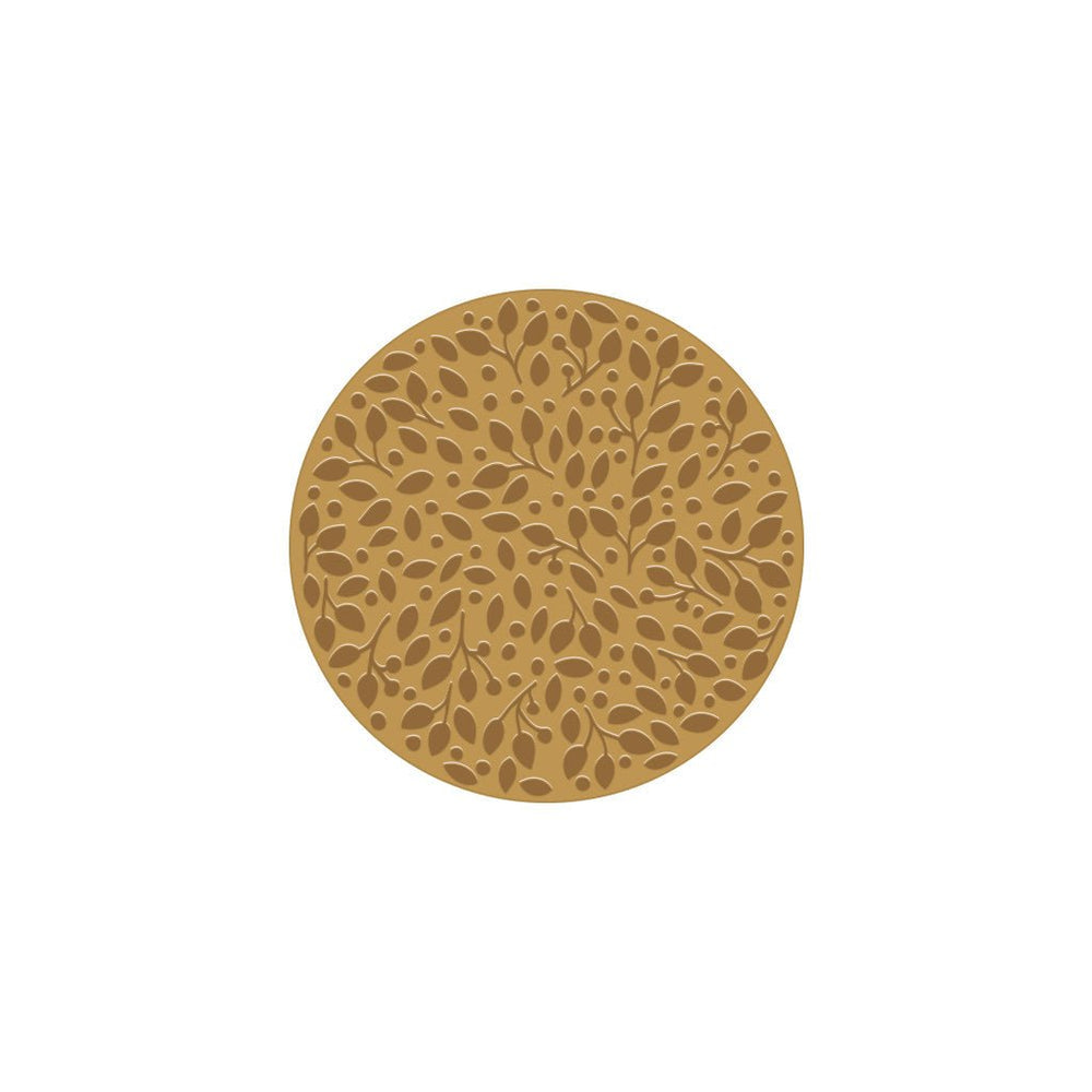 Leaves and Dots Hot Foil Plate