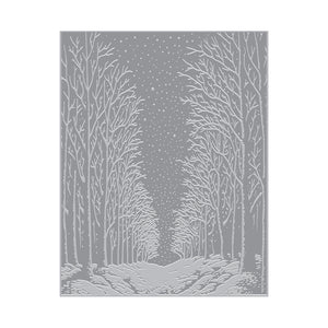 Snowy Night Letterpress + Foil Plate