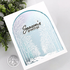 Snowy Night Letterpress + Foil Plate