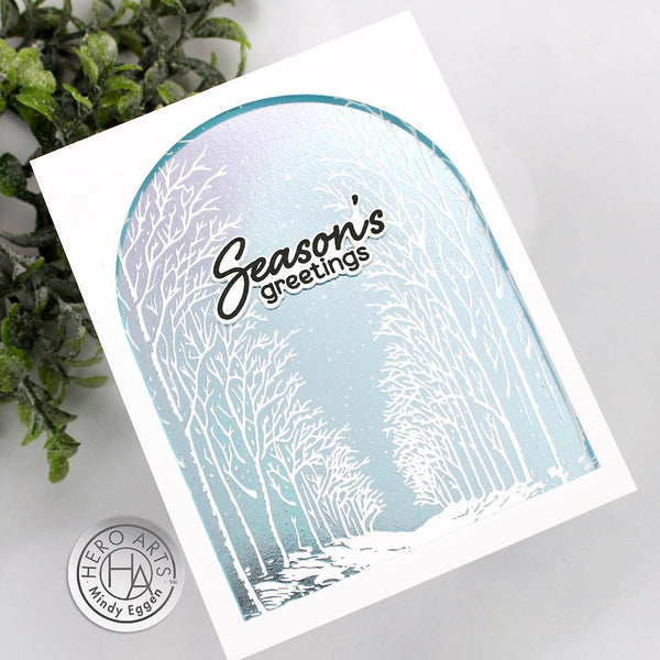 Snowy Night Letterpress + Foil Plate