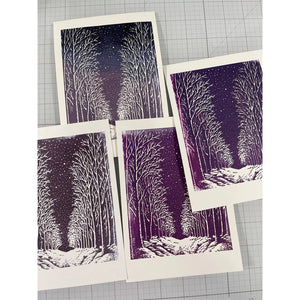 Snowy Night Letterpress + Foil Plate