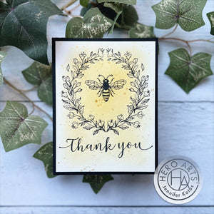 Antique Bee Letterpress + Foil Plate