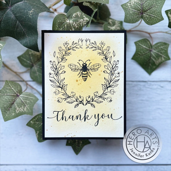 Antique Bee Letterpress + Foil Plate