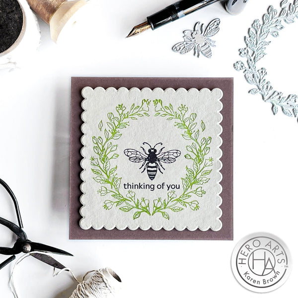 Antique Bee Letterpress + Foil Plate