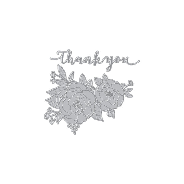 Thank You Flowers Letterpress + Foil Plate