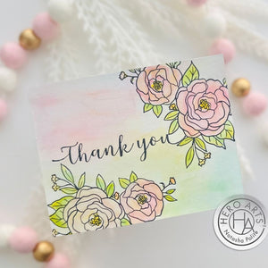 Thank You Flowers Letterpress + Foil Plate
