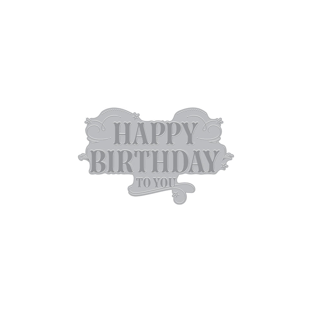 Happy Birthday Letterpress + Foil Plate