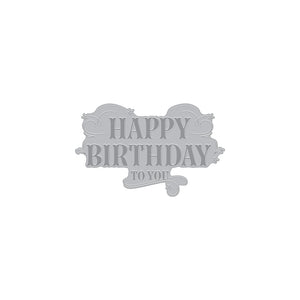 Happy Birthday Letterpress + Foil Plate