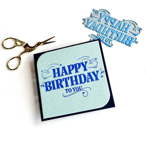 Happy Birthday Letterpress + Foil Plate