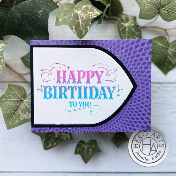 Happy Birthday Letterpress + Foil Plate
