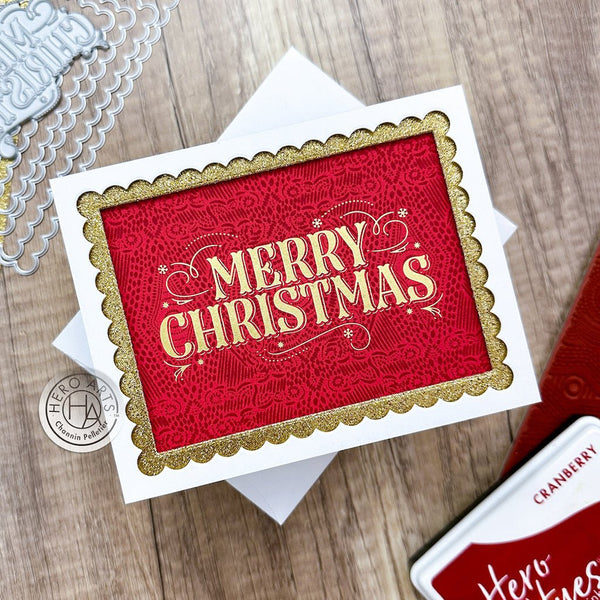 Merry Christmas Letterpress + Foil Plate