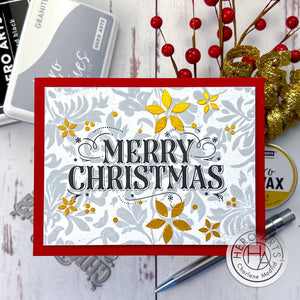 Merry Christmas Letterpress + Foil Plate