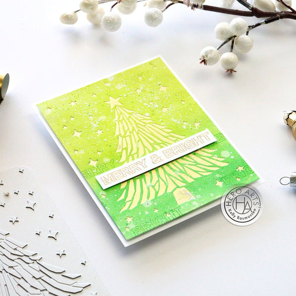 Sparkling Tree Letterpress + Foil Plate Plate