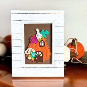 Felt Pumpkin Lane House Etched Dies by Nichol Spohr